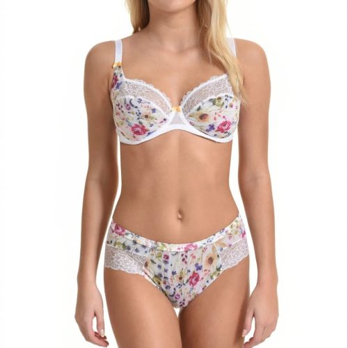 Miss Rosy Σετ Floral για Μεγάλο Στήθος D E F Cup με Brazilian