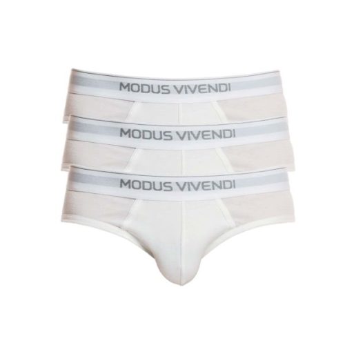 Modus Vivendi Ανδρικά Σλιπ Staple 3-Pack Brief 12411-1 White