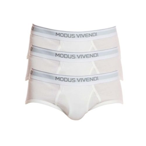 Modus Vivendi Ανδρικά Σλιπ Staple 3-Pack Fly Brief 12412-1 White