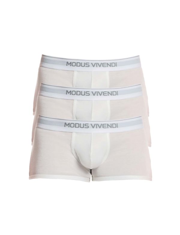 Modus Vivendi Ανδρικά Boxer Staple 3-Pack Boxer 12421-1 White