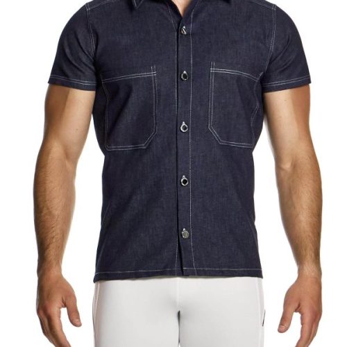 Modus Vivendi Ανδρικό Denim Shirt 11442 Blue