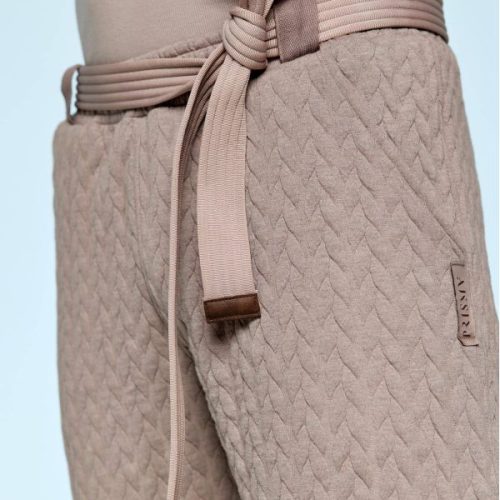 Modus Vivendi Ανδρικό Cable Knit Trousers Greige