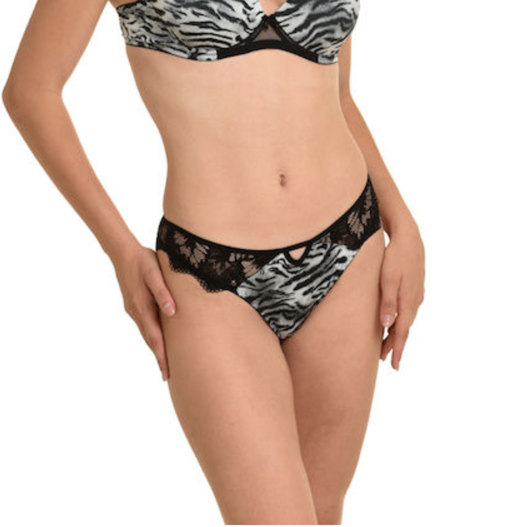 Miss Rosy Γυναικείο Brazil Animal Με Δαντέλα 11197 Grey-4