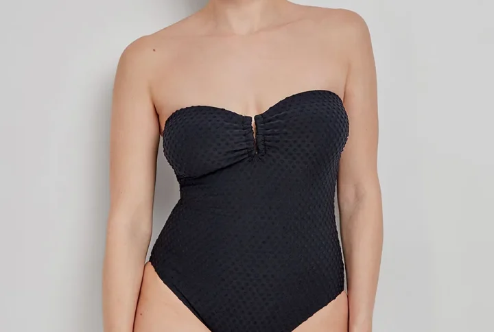 Gisela Γυναικείο Μαγιό Ολόσωμο Strapless Xωρίς Μπαλένες Μαύρο