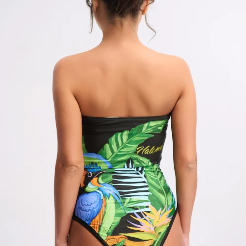 Halima Γυναικείο Μαγιό Ολόσωμο Strapless Xωρίς Μπαλένες Μαύρο
